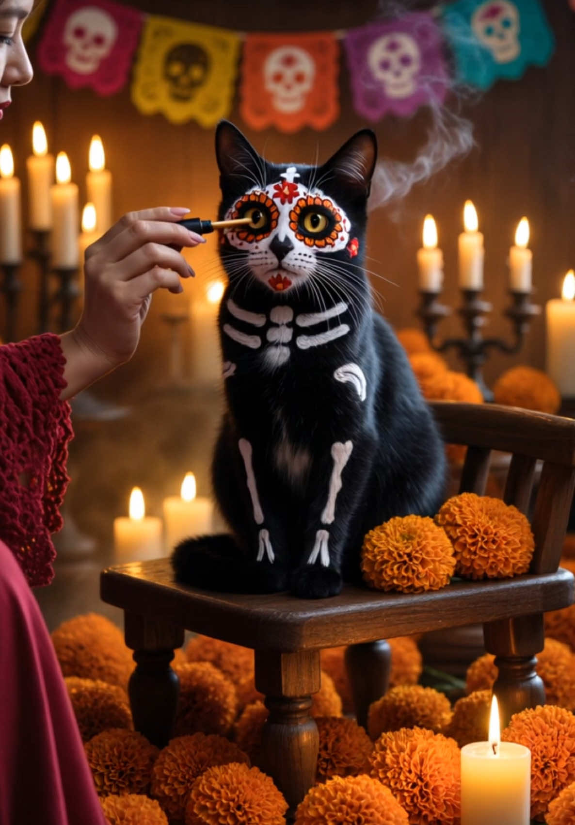 Salem ’s Day of the Dead ! I got so many requests for this video 💀🌼 Día de los Muertos is a beautiful tradition from Mexico 🇲🇽 and I wanted to honor it the best I can. I’m not Mexican, but I did my research and hope I don’t disappoint you. 🖤#blackcat #cat #halloween #witch #salem 