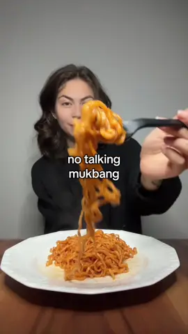 no talking Samyang noodle mukbang