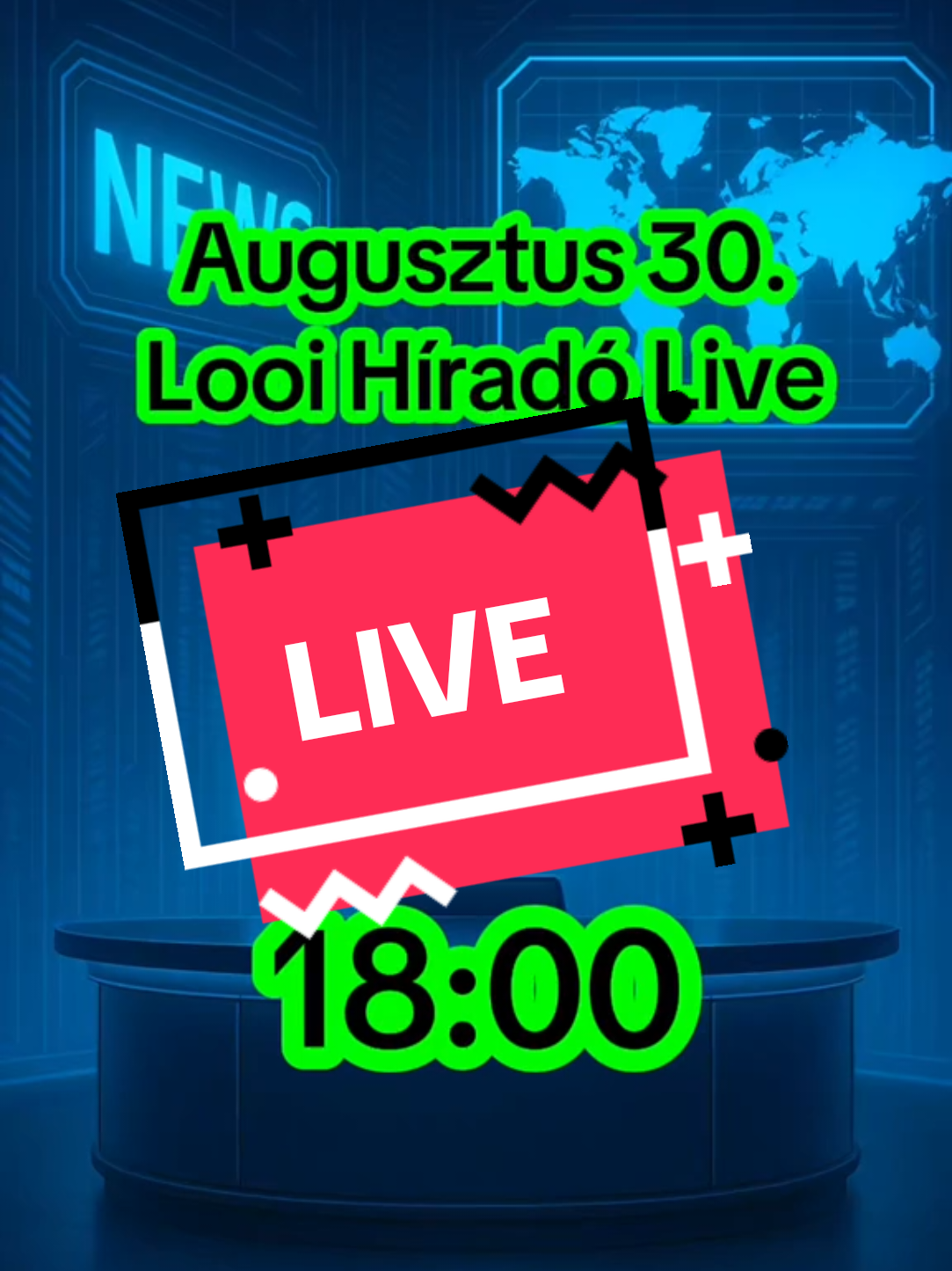 Augusztus 30. 18:00 Live #hirado #követők #szombat #live #looi 