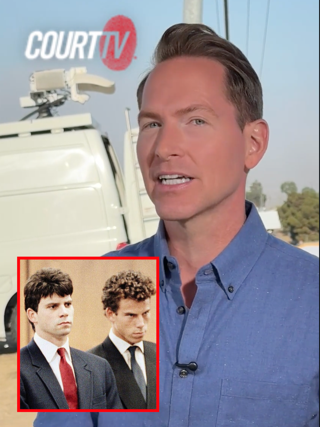 TODAY: #LyleMenendez is set to learn his fate one day after his brother #ErikMenendez was denied bond by a California parole board. #CourtTV’s @true.crime.matt has the latest from outside Donovan State Prison. What do YOU think?  #court #courtcase #courttvtiktok #courtroom #courtroomdrama #crime #crimestory #truecrimetok #truecrimestory #murdertrial #truecrime #menendezbrothers