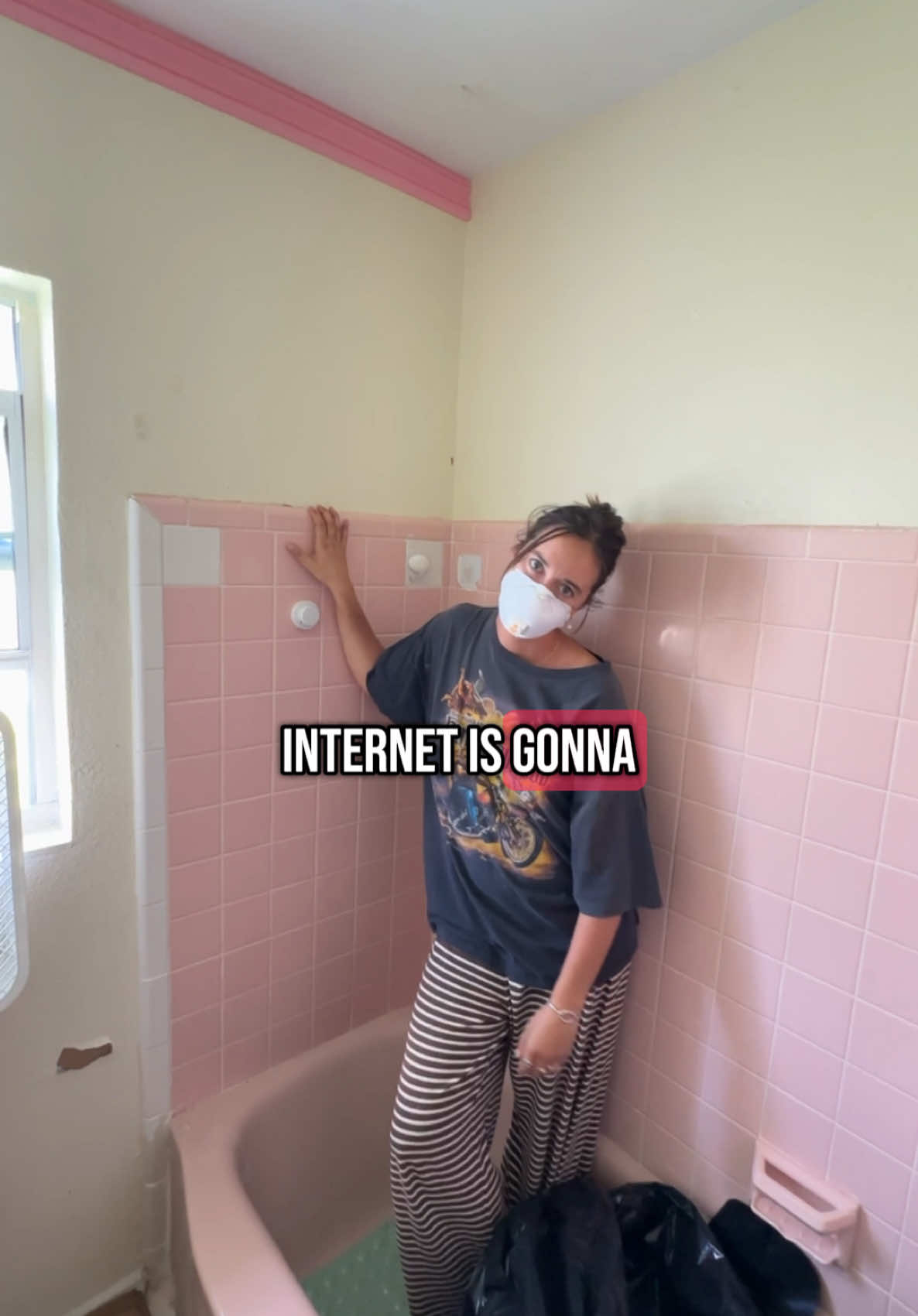 RIP PINK BATHROOM 😭😭😭