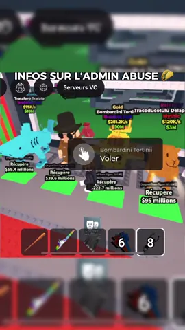 Admin abuse 23 aout jandel vs sammy #roblox #voleunbrainrot #adminabuse 