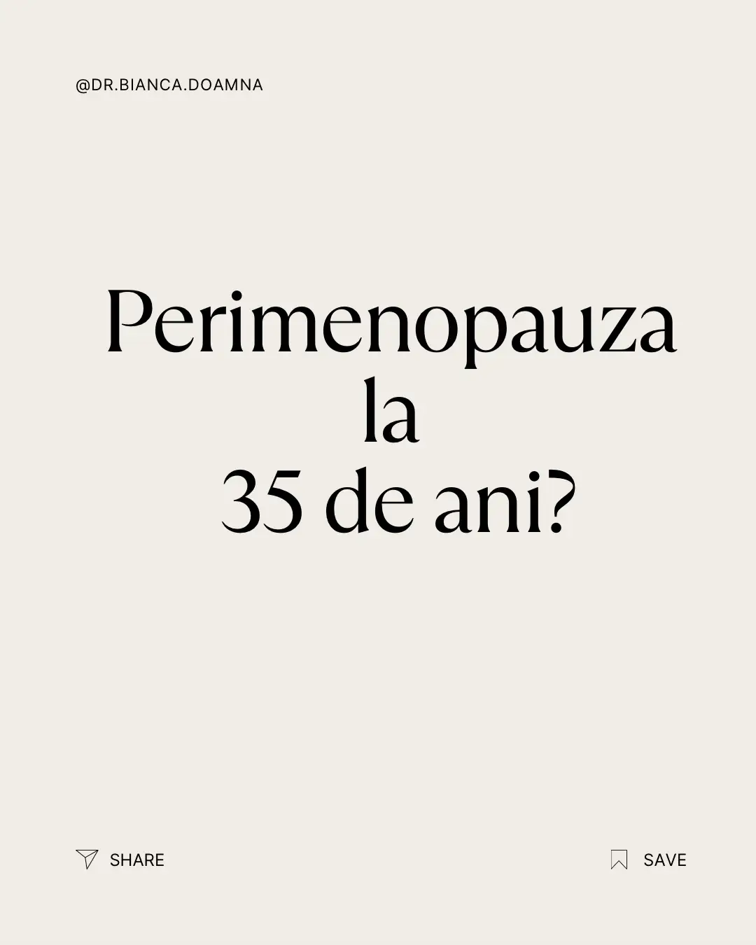 Multe femei cred că perimenopauza începe doar după 45 de ani. Realitatea este că tranziția poate debuta chiar mai devreme – la 35–40 de ani, în funcție de stilul de viață, genetică și statusul ovarian. 👉 În această etapă, primul hormon care începe să scadă este progesteronul, ceea ce duce la cicluri neregulate, insomnii, schimbări de dispoziție sau anxietate. Estrogenul poate fluctua – uneori e prea mult, alteori prea puțin – ceea ce explică bufeurile, sânii tensionați sau migrenele. 📉 În paralel, calitatea ovulației se modifică, rezerva ovariană începe să scadă, iar metabolismul poate deveni mai lent, crescând riscul de creștere în greutate și rezistență la insulină. Nu este „prea devreme”, ci pur și simplu corpul tău îți arată că intră într-o nouă etapă. Cu un stil de viață echilibrat, alimentație corectă și monitorizare medicală, tranziția poate fi mult mai ușoară și chiar întârziată. 💬 Dacă și tu observi schimbări în corpul tău și te întrebi dacă pot fi legate de perimenopauză, te aștept la o discuție ca să înțelegem împreună ce se întâmplă. #menopause #hormones #women #fyi 
