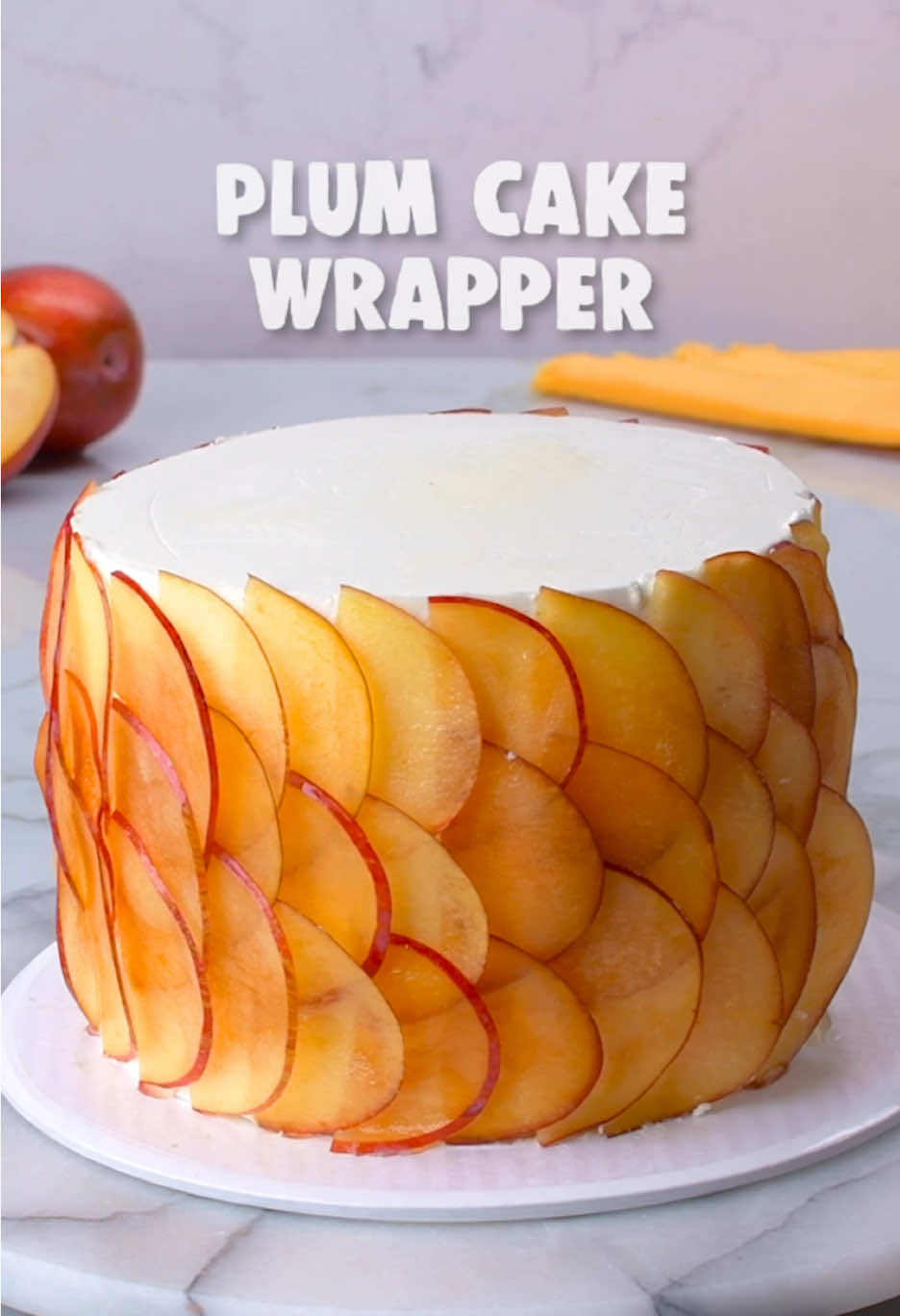 Wrapped in sweetness 💜🍰 Any cake is dressed to impress with this plum cake wrapper! #soyummy #cake #cakedecoration #fruitcake #cakewrapper 
