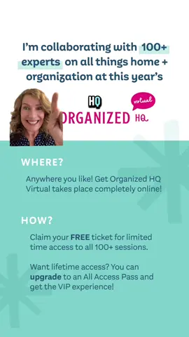#greenscreen  I’m honoured to be a speaker at this event Sep 8-12! Get your FREE ticket while you can OR you can purchase an All Access Pass to have unlimited lifetime access.  #professionalorganizer #GOHQ2025 #organize #virtual