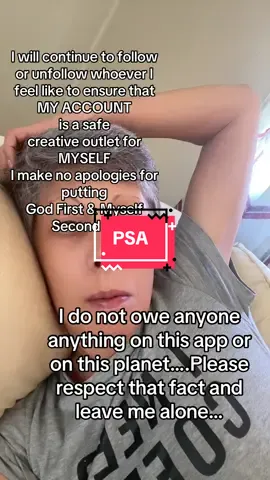 I’ve received way too many messages from people that know nothing about me or my life….I will continue to create on this app whatever i like and whenever i like because this account actually belongs to ME …. I am Completely ok with loosing or gaining followers on TikTok ….My actions on this account have been for my benefit as they should have always been so I pray that you all have the courage to create your accounts to serve and benefit your own personal growth because you too have the right to do so. I love everyone and I make no judgment on others actions and would appreciate that same respect 🥹🙏🏼