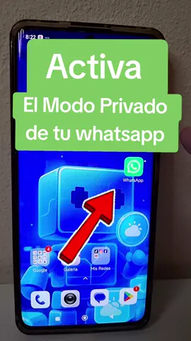 Activa  el modo privado de WhatsApp #hacks #aplicaciones #tipsandtricks #whatsapp 