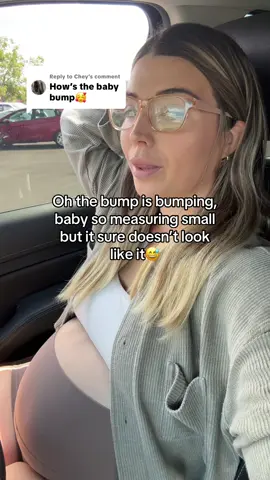 Replying to @Chey she’s making herself known lol #fyp #MomsofTikTok #csectionmom #sahm #pregnant 
