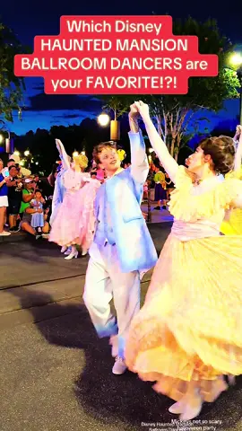 There are a lot of NEW DISNEY HAUNTED MANSION BALLROOM DANCERS WHICH ONE is your FAVORITE!?! #disney #mickeysnotsoscaryhalloweenparty #hauntedmansion #ballroomdance #ballroomdancer 