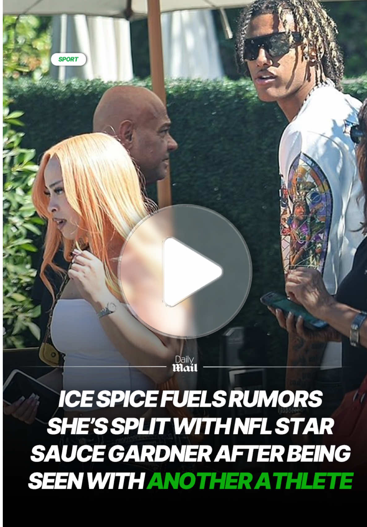 Ice Spice has sparked breakup rumors from her NFL boyfriend Sauce Gardner - as she was spotted with another athlete on Monday. The rapper and Gardner went 'Instagram official' over the spring as they showed each other off on social media, and stepped out in public together as they attednded a Knicks playoff game. But the pair have not been spotted together in the last few weeks and Ice Spice was seen with Overtime Elite basketball player Diamant Blazi on Monday in Los Angeles. 📷: BackGrid #icespice #saucegardner #nfl #sports #entertainment 