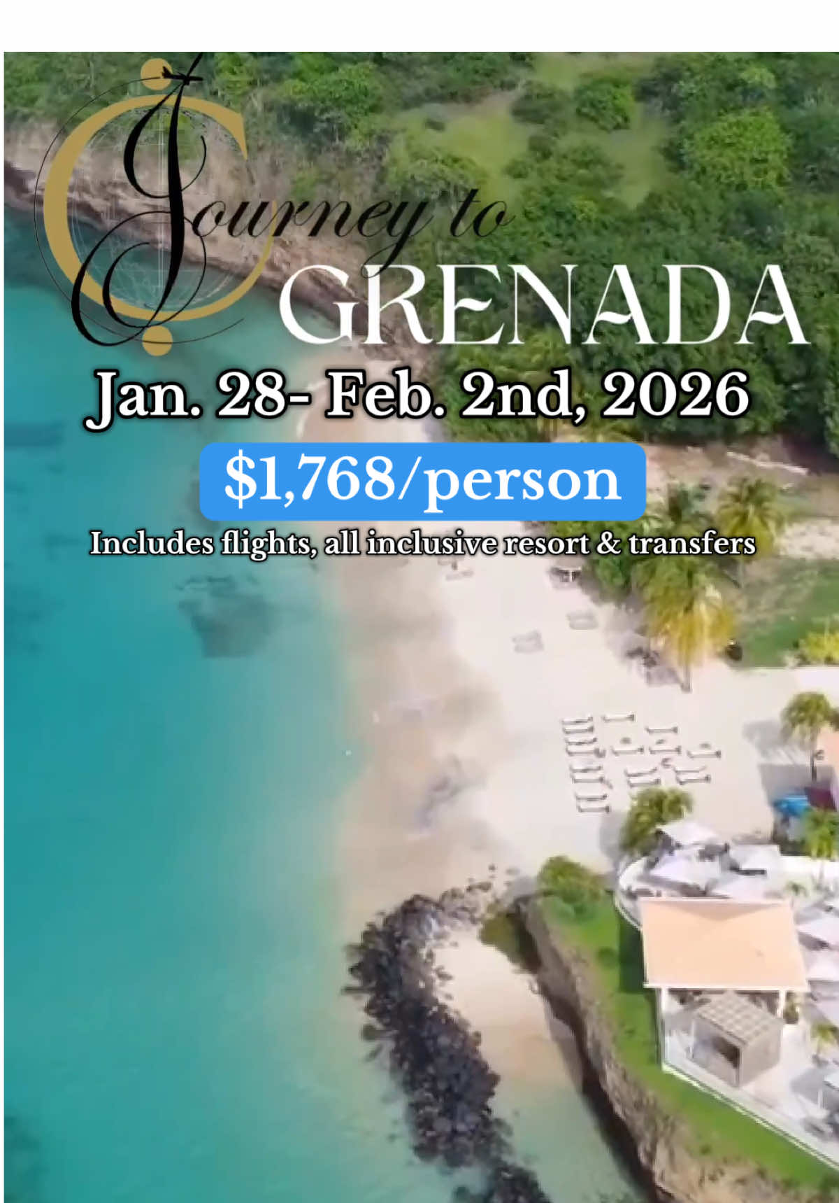 Start the year in paradise!  This Grenada getaway includes flights, hotel, and transfers for just $1768 per person, based on double occupancy.  January is the perfect time to enjoy the Caribbean sun.  Call 754-900-7205 or click the link in bio for more information.
