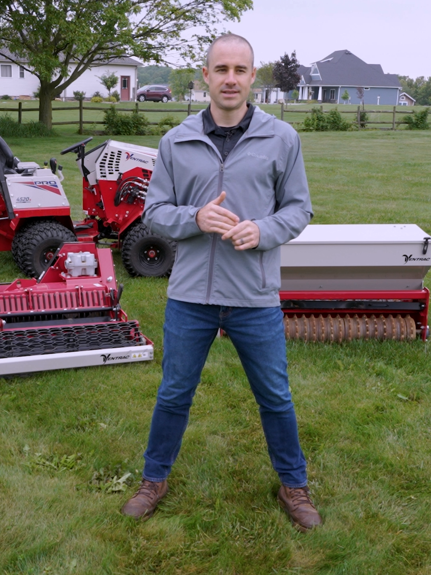 Restoring a torn-up yard after utility trenching? With the Ventrac 4520 and attachments like the Power Rake, Soil Cultivator, and Primary Seeder, we turned this mess into a smooth, seeded lawn in about an hour. One machine. Professional results. Check out more Ventrac attachments - ventrac.com