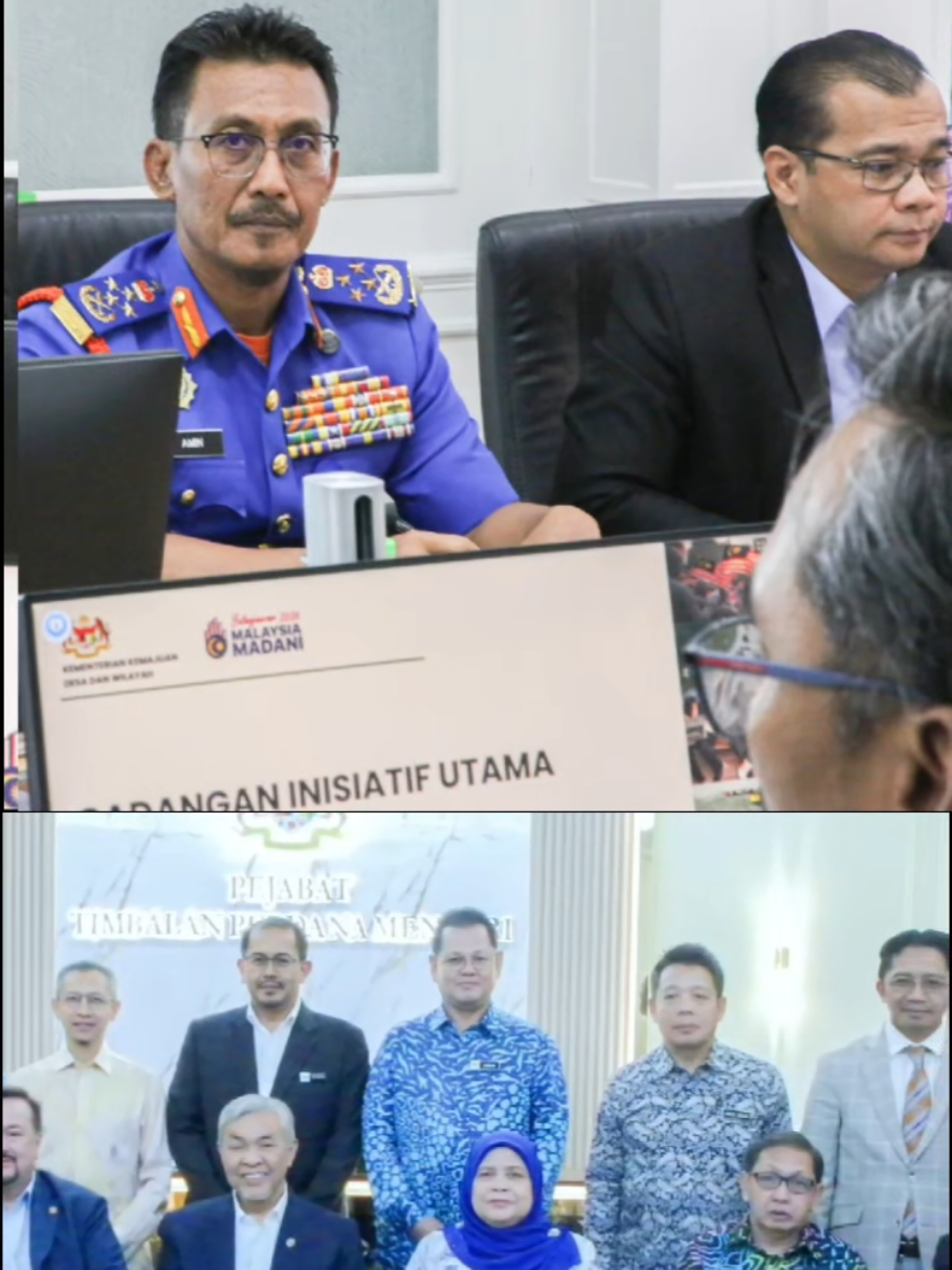 SESI LUNCHEON INISIATIF BELANJAWAN 2026  Rabu, 13 Ogos 2025 - Sekitar sesi mesyuarat yang telah dipengerusikan oleh YAB Dato' Seri Dr. Ahmad Zahid bin Hamidi, Timbalan Perdana Menteri dan Menteri Kemajuan Desa dan Wilayah (KKDW) bertempat di Bilik Mesyuarat Aras 4, Blok Barat, Pejabat Timbalan Perdana Menteri, Putrajaya. Sesi libat urus ini dilaksanakan untuk membincangkan keutamaan, strategi, dan cadangan peruntukan bagi memperkukuh agenda pembangunan desa, memperkasakan ekonomi setempat serta memastikan aspirasi Belanjawan 2026 memberi manfaat secara menyeluruh kepada rakyat khususnya komuniti luar bandar. Turut hadir, YAS Datuk KPj. (PA) Aminurrahim bin Mohamed, Ketua Pesuruhjaya Angkatan Pertahanan Awam Malaysia (APM) serta Wakil Pegawai dari pelbagai Jabatan dan Agensi Kerajaan yang terlibat. Jabatan Perdana Menteri  #MOF #KKDW #APM #dekadplatinum221  #YASKPjPA17 