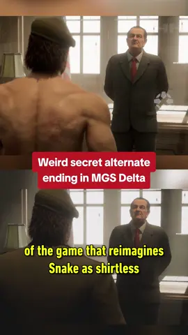 Spoiler Alert❗ Snake is shirtless in this alternate ending of Metal Gear Solid Delta, but it gets even weirder... you have to see it to believe it. #gamescom2025 #gamescom #metalgearsolid #mgs #delta #snakeeater #mgsdelta #bigboss #snake #weird #secret #alternate #ending #metalgearsoliddeltasnakeeater