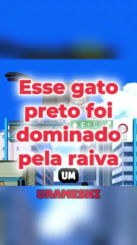 Esse gato preto foi dominado pela raiva... #anime #otaku #fyp