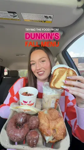 drink video coming right after! 🍂🩷🧡 #fall #dunkin #tastetest #psl #dunkindonuts #dunkinfallmenu #fall2025 #sarahlynnrain