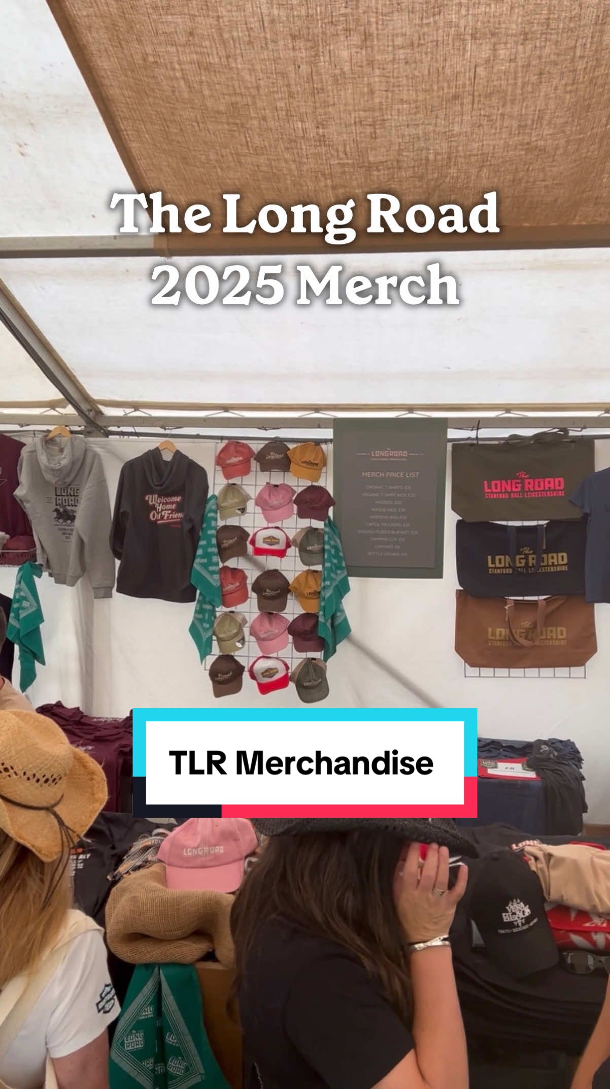 A first look at the awesome merchandise range at this year’s @The Long Road 🧢 #country #holler #thelongroadfestival #uk #merch 