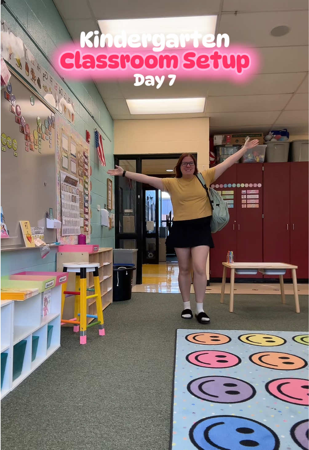 Slowly but surely, we’re getting there. #kindergartenteacher #teacherlife #classroomsetup 