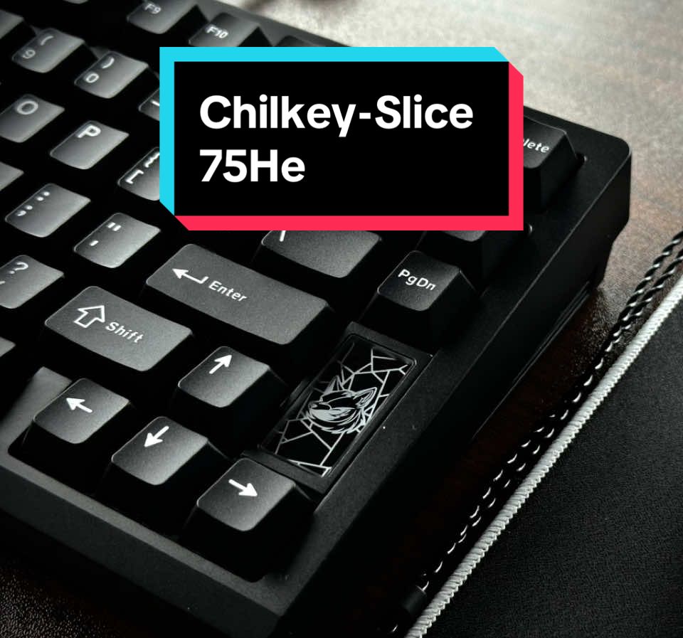 Chilkey Slice 75He Magnetic 75% aluminum keyboard with a 0.005mm actuation point   Thank you @chilkey for sending this one out!  #keyboard #desksetup #pcsetup #setup #gamingkeyboard 