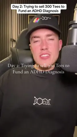 Day 2: Trying to sell 300 Tees to  Fund an ADHD Diagnosis.. #adhd #neurodivergent #neurodiversity #fyp 