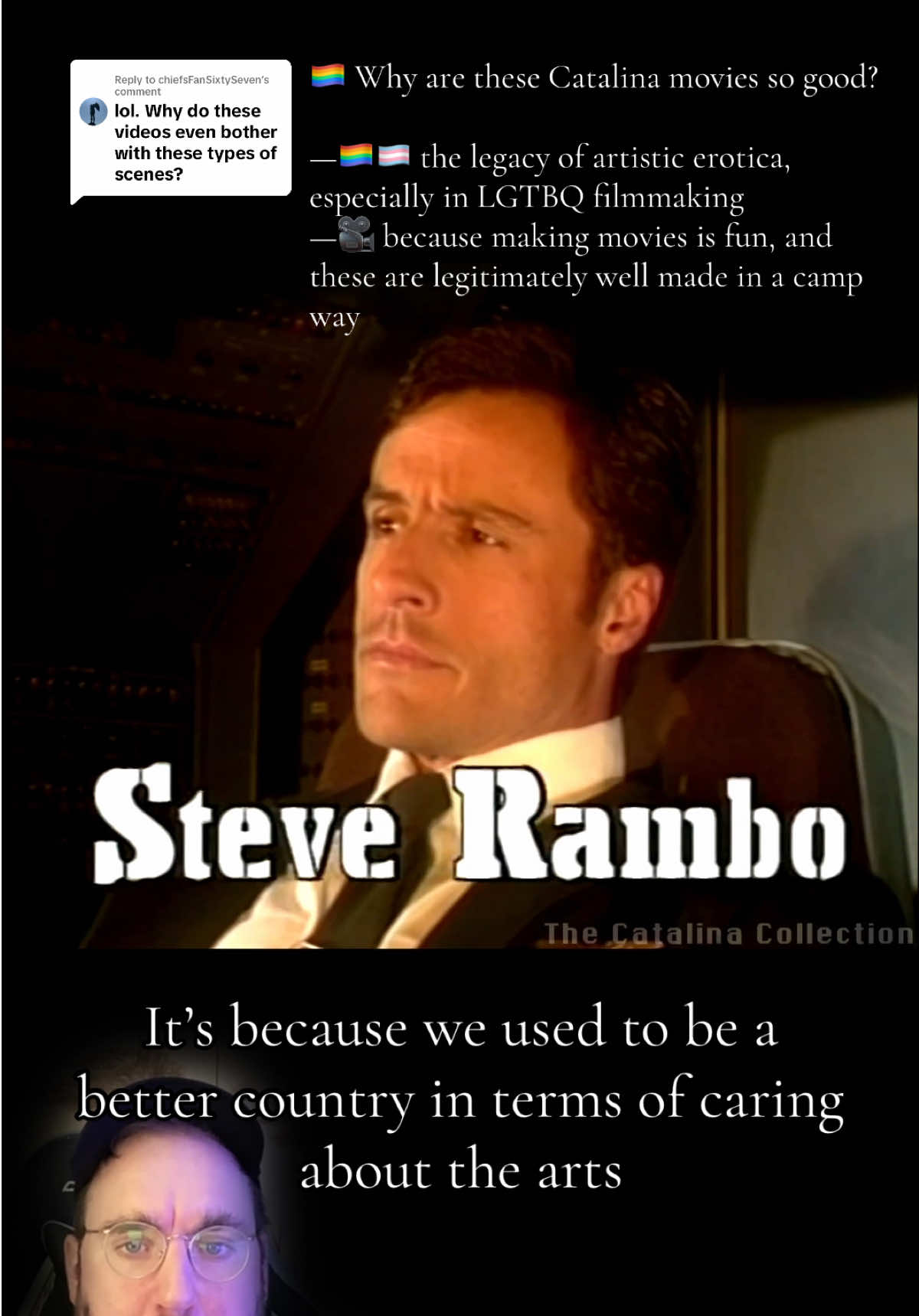 Replying to @chiefsFanSixtySeven (Frank Sobotka voice) we used to build stuff in this country. Make stuff. But for real, these scenes are included and these movies are really good for three reasons in part imo: 1) the legacy of blurred lines between art movies and adult stuff. 2) the fact that everyone is having so much fun making them, and this is how they got to work in movies. 3) specifically, the legacy in the queer community of camp and satire and theater as a place for both expression and community. Stuff mentioned in the vid: —Cockpit (2000), by Brad Austin —Catalinaville (1998), by Josh Eliot —Ride ‘em Cowboy (2001), by Peter Romero —Inside Deep Throat (2005), by Fenton Bailey and Randy Barbato —The Devil in Miss Jones (1973), by Gerard Damiano —Joe D’Amato —Tatsumi Kumashiro the director —Blanche (1971), by Walerian Borowyck —“Times Square Red, Times Square Blue” (1999) by Samuel R. Delany #movietok #lgbt #lgbtq #filmtok #filmhistory 