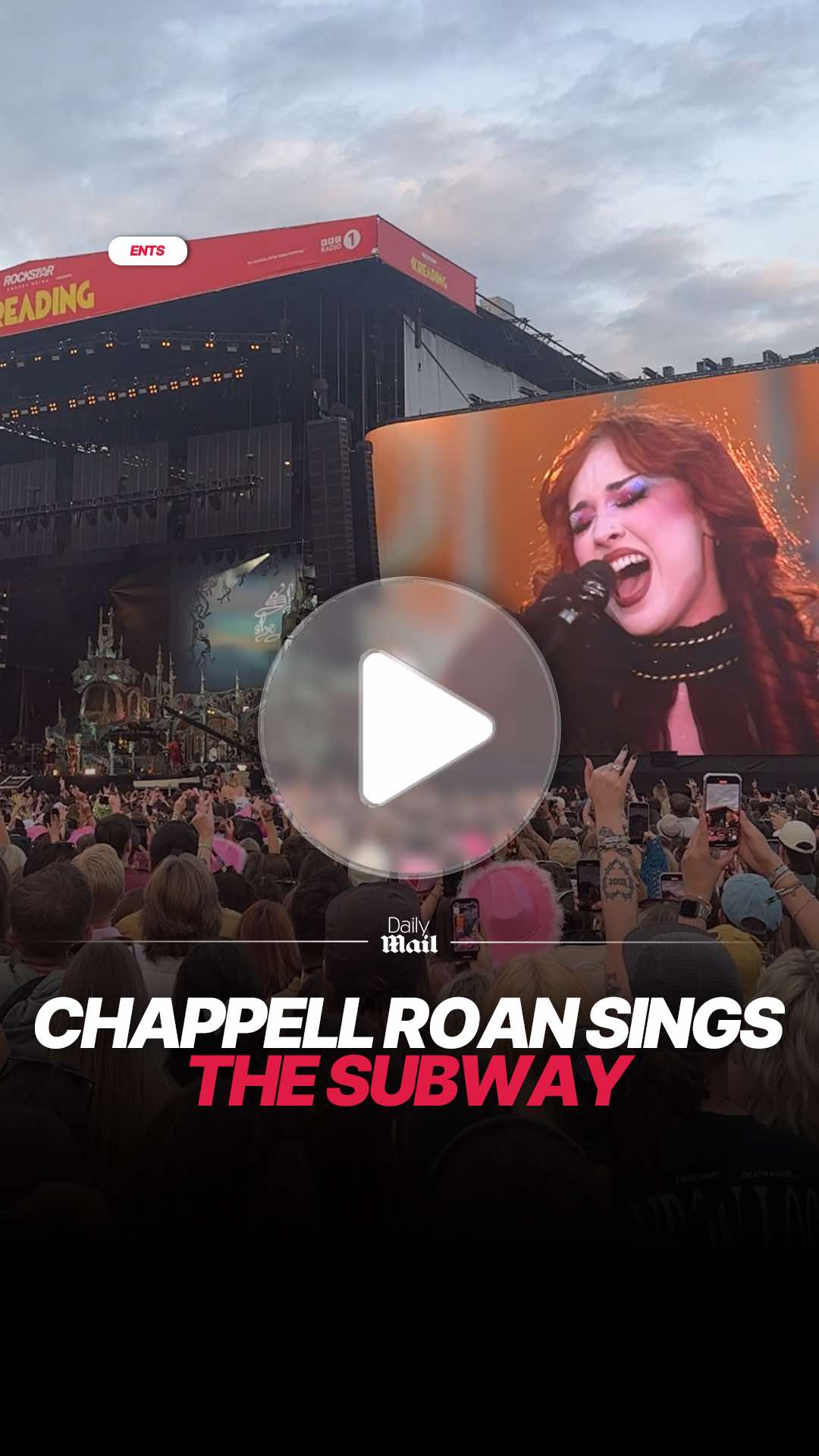 Chappell Roan is the moment. The singer arrived for a sensational headline set at Reading Festival, to a massive crowd, delivering her latest hit The Subway.  #chappellroan #thesubway #readingfestival #readingfest #readingandleedsfestival 