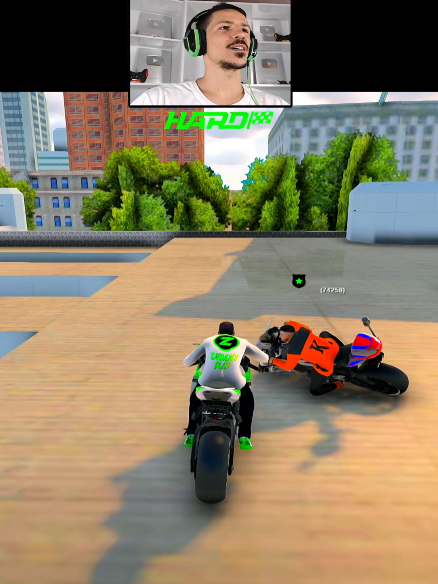 Ficou parado na lateral mas o policial viu ele nessa fuga insana no gta #forupage #gta #game #fypシ゚