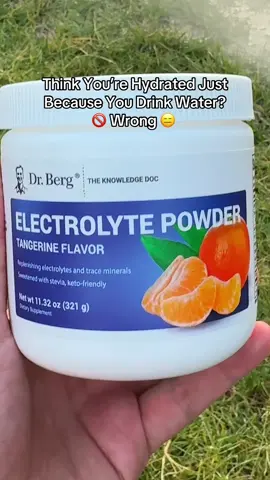 Here’s the truth: drinking plain water without replenishing electrolytes can actually dilute your body’s natural balance. That’s why so many people still feel drained, foggy, or deal with muscle cramps even when they “drink enough water.” ⸻ ⚡ Why Electrolytes Matter Electrolytes are minerals like potassium, magnesium, calcium, and sodium that keep your cells firing, your heart beating, and your muscles working properly. Without them, your hydration is incomplete. ⸻ 🧂 Why Dr. Berg’s Electrolyte Powder is Different Most electrolyte drinks on the market are packed with dyes, sugar, or artificial junk. Dr. Berg’s formula gives you: ✅ Over 1,000 mg of potassium (most brands give you less than 200 mg) ✅ Over 70 trace minerals for full-body balance ✅ Zero sugar & no artificial colors ✅ A formula designed to support muscle health, energy, focus, and hydration This isn’t just about quenching thirst. It’s about actually fueling your body at the cellular level. ⸻ 💪 Who Benefits Most? 	•	People in hot climates or sweating outdoors 🏜️ 	•	Anyone who struggles with muscle spasms or charley horses 🦵 	•	Fitness enthusiasts who need recovery support 🏋️ 	•	Everyday people who feel “off” even when drinking water ⸻ ✨ Call to Action If you’ve ever thought, “Why do I still feel tired even though I hydrate?” — this is your sign. When available, you’ll find Dr. Berg’s Electrolyte Powder right above my name in the TikTok Shop. Don’t wait too long — it sells out fast! #Electrolytes #WellnessTips #HydrationHack #HealthTok #TikTokShopFinds