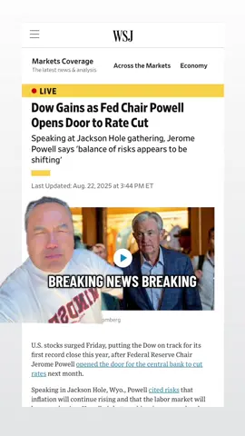The Fed signaled possible rate cuts as soon as September. Stocks rallied, bonds dropped… but here’s the real play: real estate. Cheaper money means mortgages get more affordable, BRRRRs become juicier, and competition is about to come roaring back. If you’re waiting for the ‘perfect time’ - this could be your window. Smart investors act before the crowd.#greenscreen 