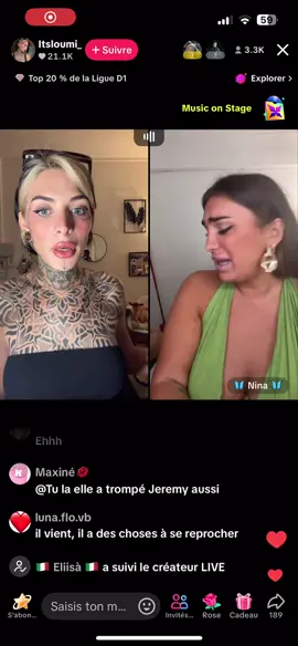 Ma Nina d’amour ! Ce mettre dans des états pareil pour un vieux mec aussi perdu … en tout cas combat par ko ! #rediff #redifusion #foru #foruyou 
