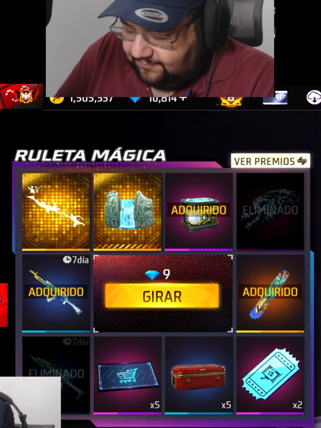 MI SUERTE EN LA NUEVA RULETA MAGICA DE FREE FIRE #GamerEnTikTok #VidaGamer #freefire #FFXNARUTOSHIPPUDEN #Emote