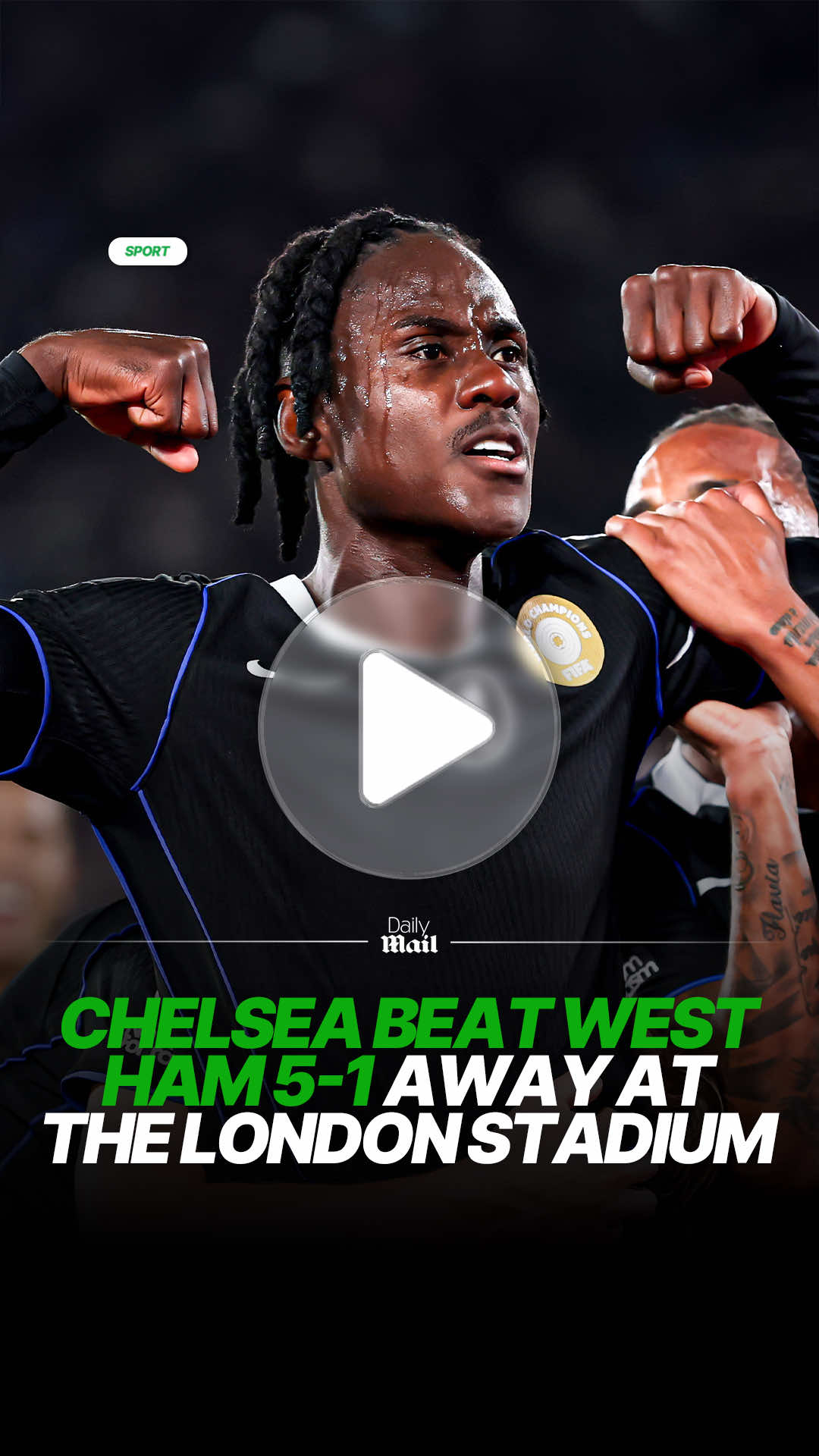 Chelsea have beaten West Ham 5-1 at the London Stadium, as the Hammers suffer another heavy defeat 😳🔵 #westham #chelsea #cfc #PremierLeague #coyi 