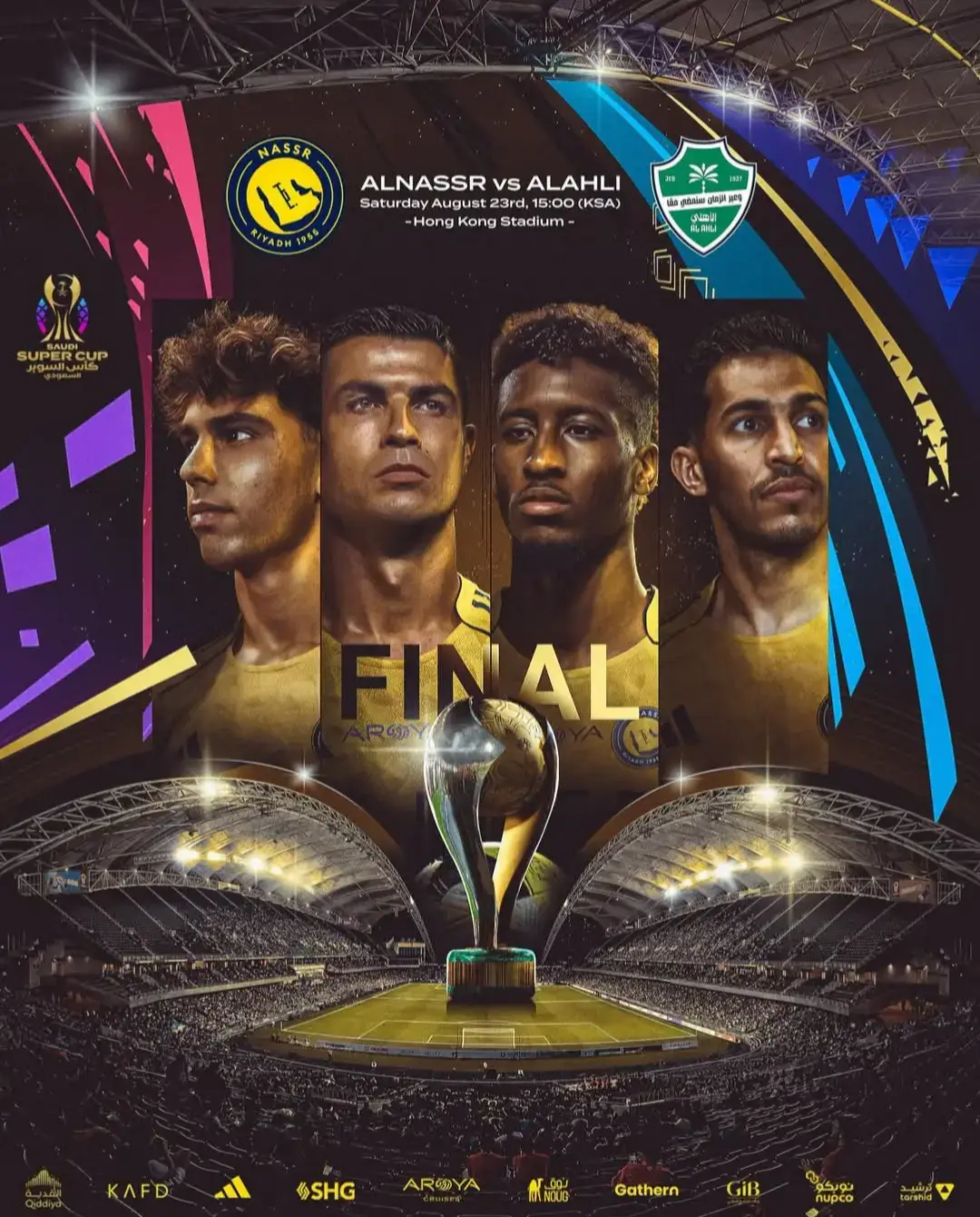 🟡🔵 FINAL TIME 🏆 AlNassr 🆚 AlAhli The biggest night is here 🔥 ‏الموعِـد يقتـرب ⏳ ‏الثالثة عصرًا بتوقيت المملكة .. نهائي السوبر 🏆 ‏⁧‫#النصر_الاهلي‬⁩ | ⁧‫#النصر_في_هونغ_كونغ‬⁩