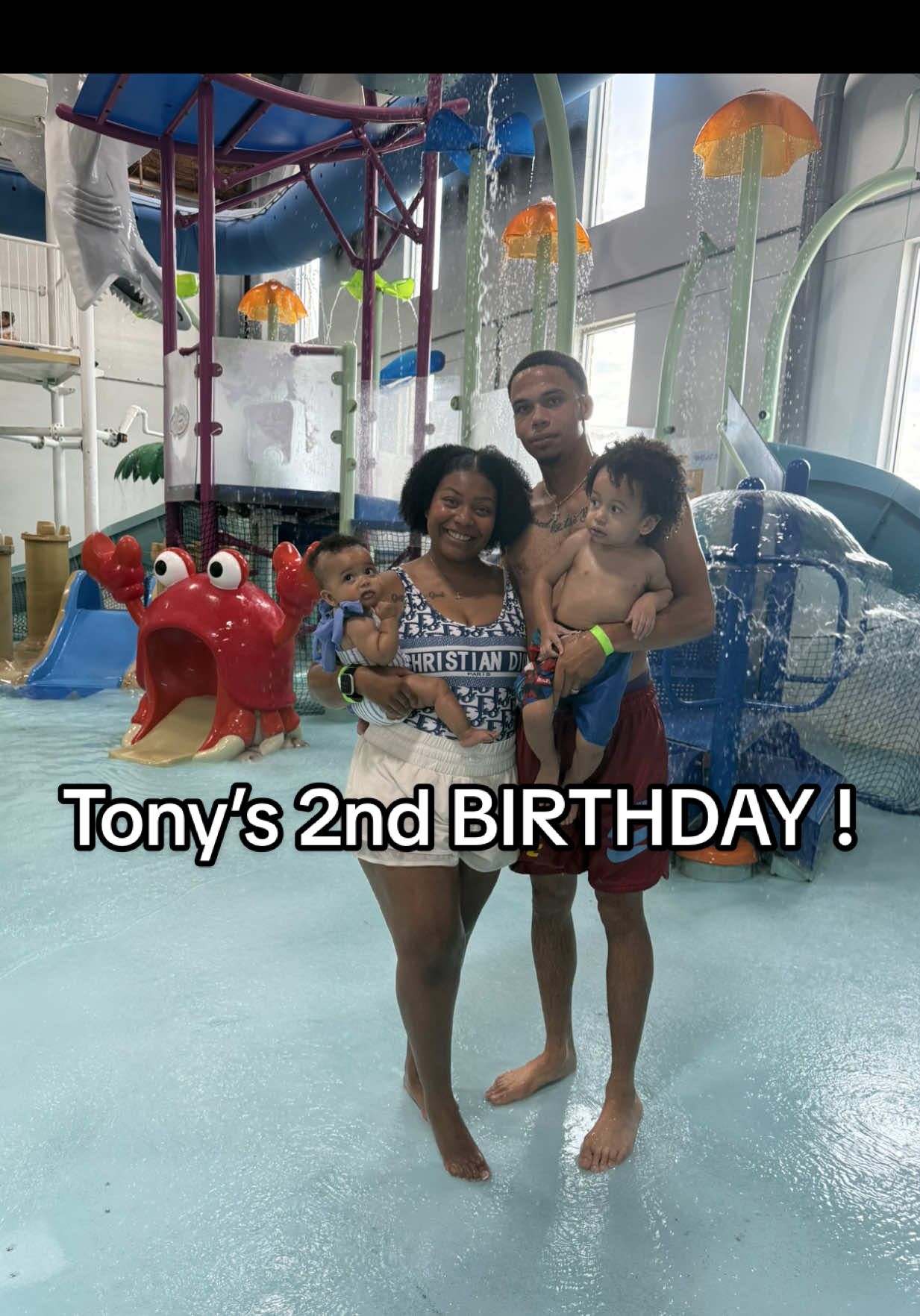 We had a BLAST yesterday!! Watch till the end to meet my babies new besties 💙💙💙 !!! @sylvia ! #kekejanajah #waterpark #2ndbirthday #birthdayboy 