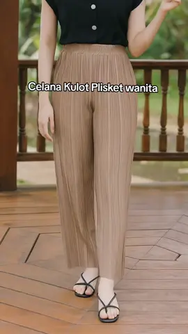 Celana Kulot Plisket wanita