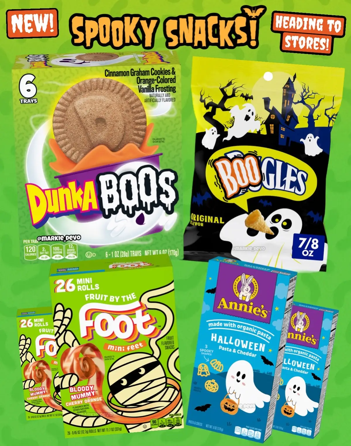 I’ll take all the DunkaBoos!!👻 General Mills is bringing all the spooky fun to stores this fall. I posted the majority of the goods, but here’s a few more. -DunkaBoos -BooGles  -Fruit By The Foot Bloody Mummy Cherry Orange -Annie’s Halloween Pasta(new box) 🛒Heading to stores nationwide that carry each brand. I’ll update as found! (News/Image::General Mills) Will you pick any of these up👇🏻 #halloween2025 #FoodTok #food #foodvlog #Foodie 