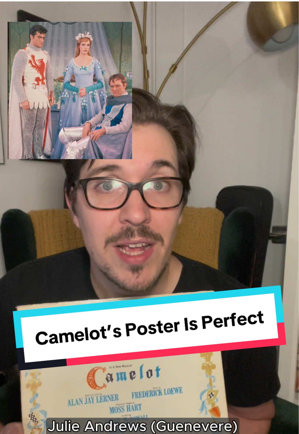 The Broadway musical Camelot has a perfect poster design for the story it tells, and here’s why.  #camelot #graphicdesign #julieandrews #theatrehistory #broadway  