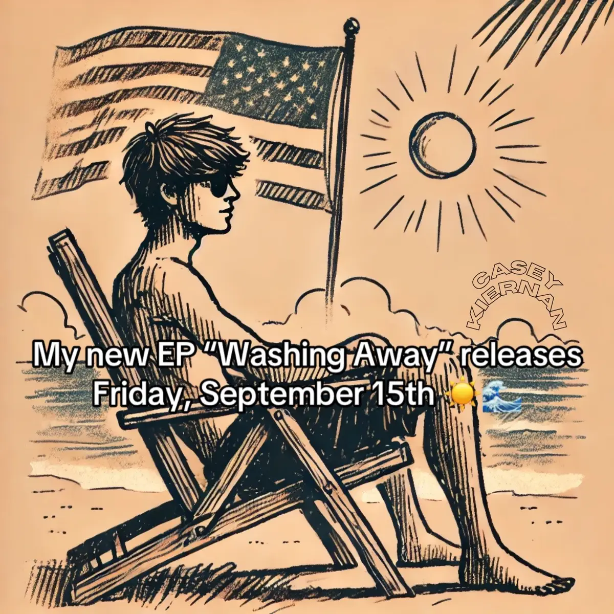 “Washing Away EP” will be out on Friday, September 5th! ☀️🌊 Featuring 2 new songs and the singles from earlier this year 😎🤙🏻 #caseykiernan #washingaway #newmusic #reggaerock #alternative 