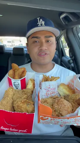 Popeyes vs KFC! #fyp #foryou #fastfood #popeyes #kfc #chicken #friedchicken #tastetest #review #mukbang 