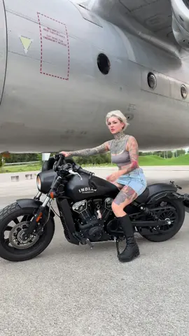 Ride safe #bikergirl #tattoogirl #indianscoutbobber #bobbermafia #fyp 