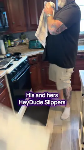 We have matching his and hers slippers now! @HeyDude #heydude #slippers #heydude #houseshoes #tiktokshoplabordaysale 