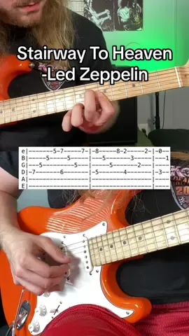 Stairway To Heaven -Led Zeppelin (Guitar Lesson + Tabs) #beginnerguitar #guitar #guitarlesson #guitartok #musiciansoftiktok 