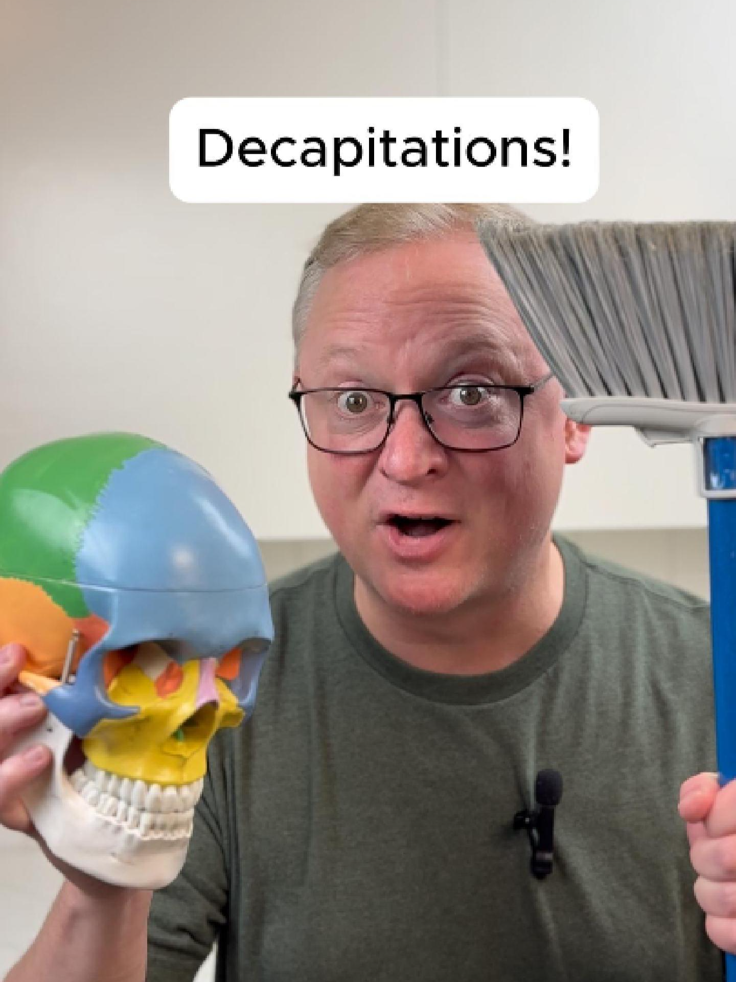 Severed heads and brooms #funeral #funfacts #deatheducation #mortuaryschool