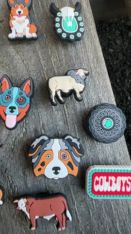 1 word - obsessed #croccharms #dog #cow #corgi #heeler 