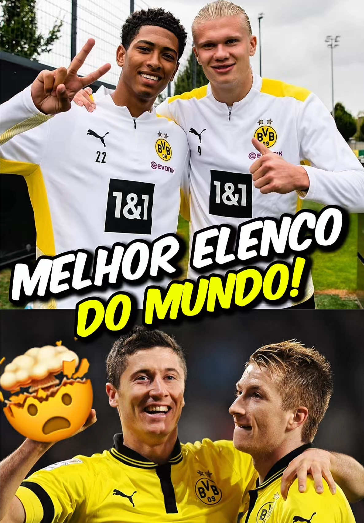 Que elenco é esse!?🤯 #lewandowski #haaland #bellingham #dortmund 