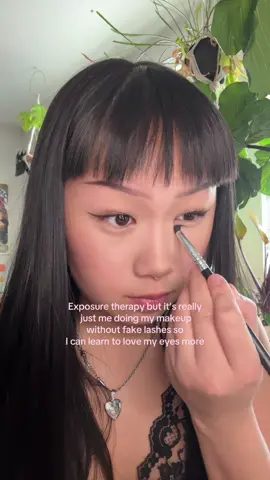 Day 1 of doing my makeup without False lashes!  also found my new fav liner  #asianmakeup #hoodedeyes #monolidmakeup 