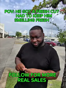 POV: He got that fresh cut so I had to keep him smelling fresh 💈🔥 Real cut, real scent, real sales 💯 #FreshCutFridays #StayFresh #ScentEssent #SmellGoodFeelGood #RealVibesOnly