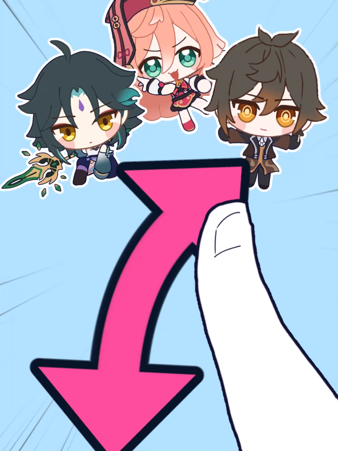 THUMB DANCE GAME! GENSHIN🎵 Part3 #GenshinImpact #hoyocreators #原神 #genshinfanart #hoyoverse #fingerdance #moveyourhandchallenge