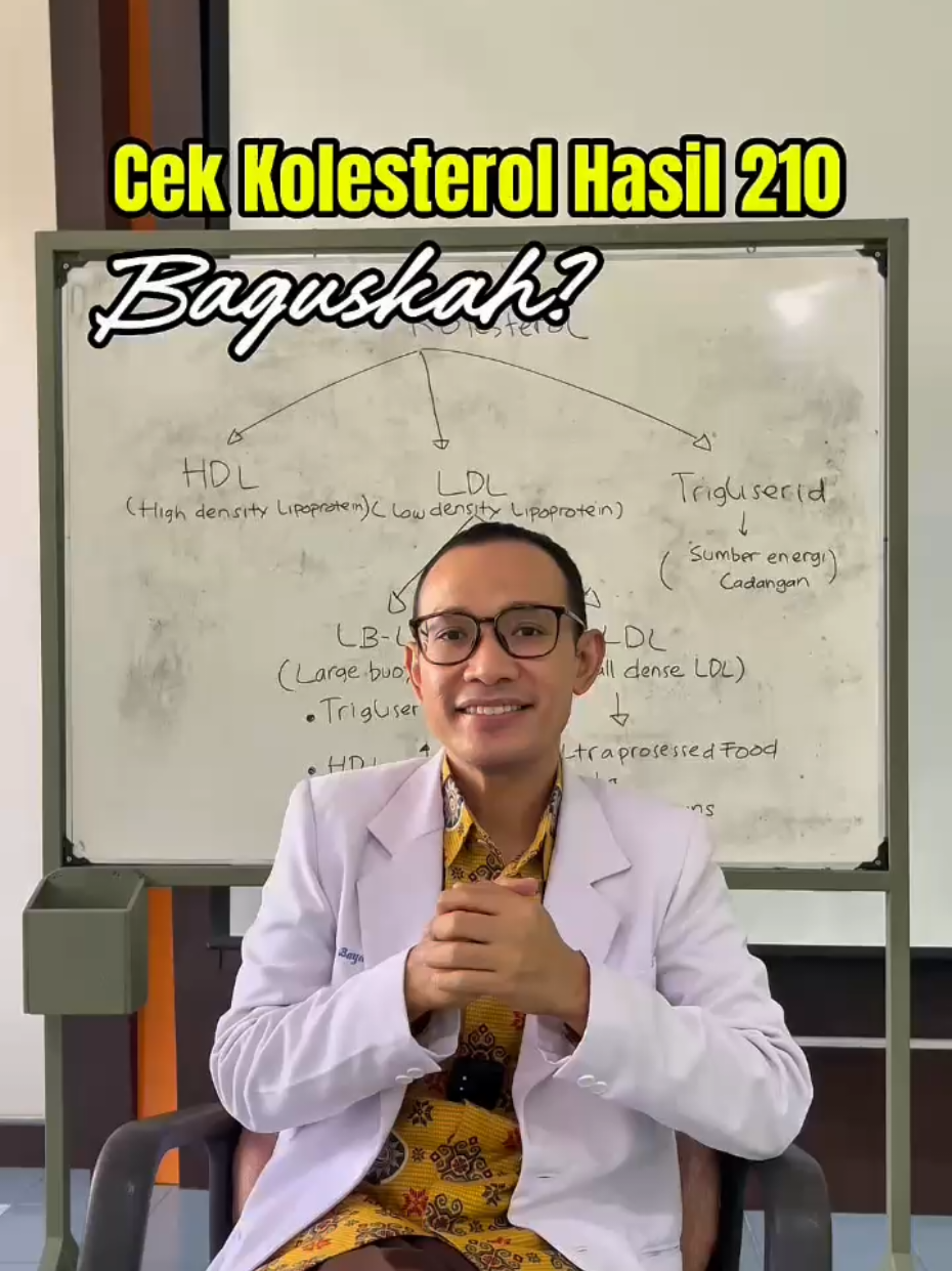 Kolesterol 210, bagus ga sih?  #sehat #kesehatan #edukasi #tes #kolesterol 
