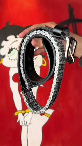 “Chains” leather belt, available for purchase. 